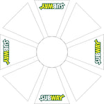 Subway 7.5' White Octagon Logo Umbrella w/ 900 Denier Top