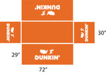 Dunkin 6' Orange Fitted Table Cover