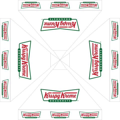 Krispy Kreme doughnuts Tent rendition. White