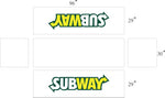 Subway 8' White Logo Table Top