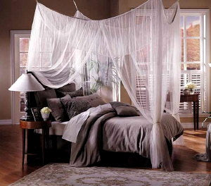 Mombasa® "Majesty"   Four-Point Bed Canopy / Mosquito Net