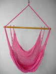 "Mombacho Chair" - PINK Sprang-Woven Seat - Hammock Chair